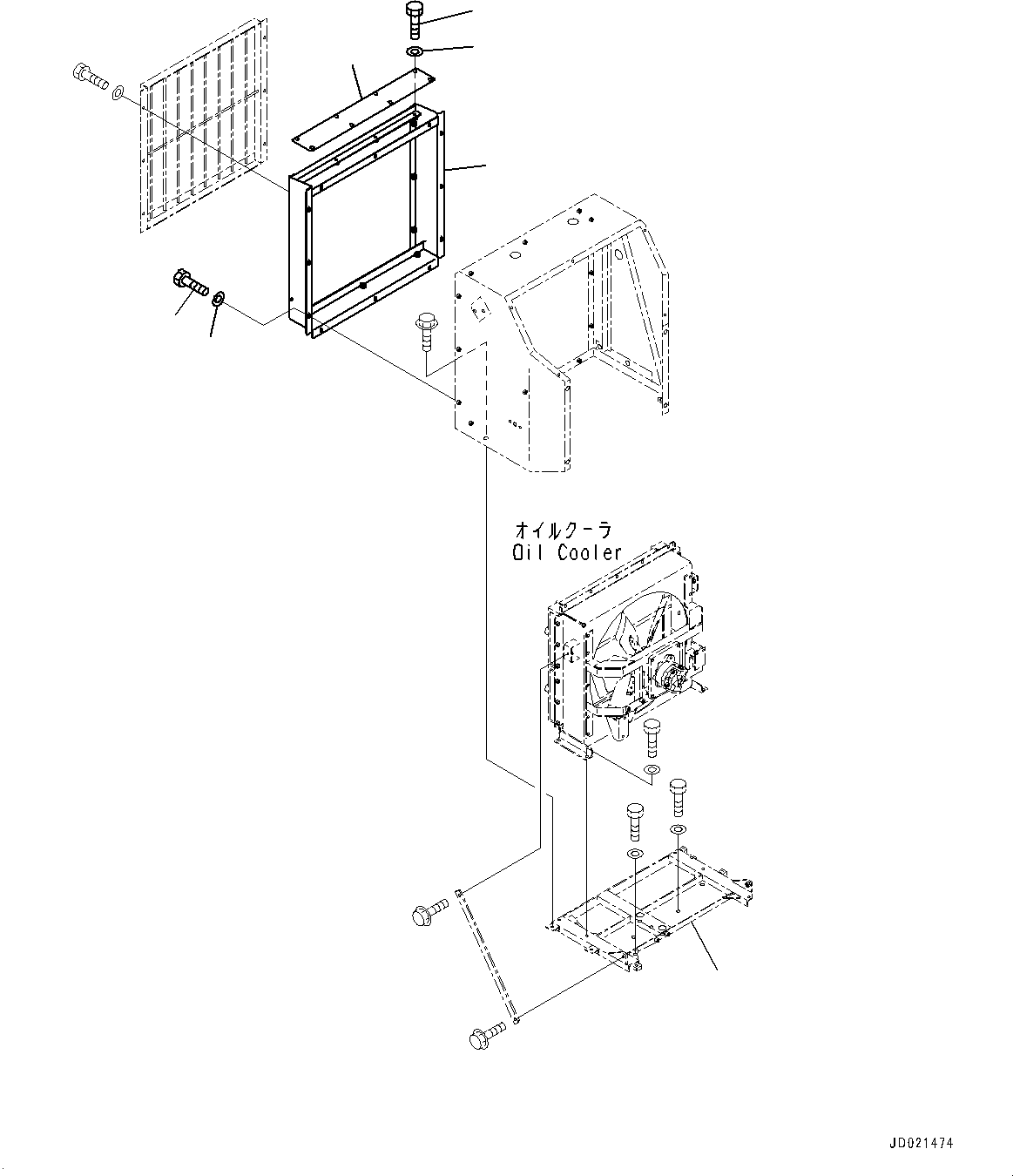 Bracket(Rear Fender and Ladder,Floor Frame, R.H.) (427-54-31290) KOMATSU