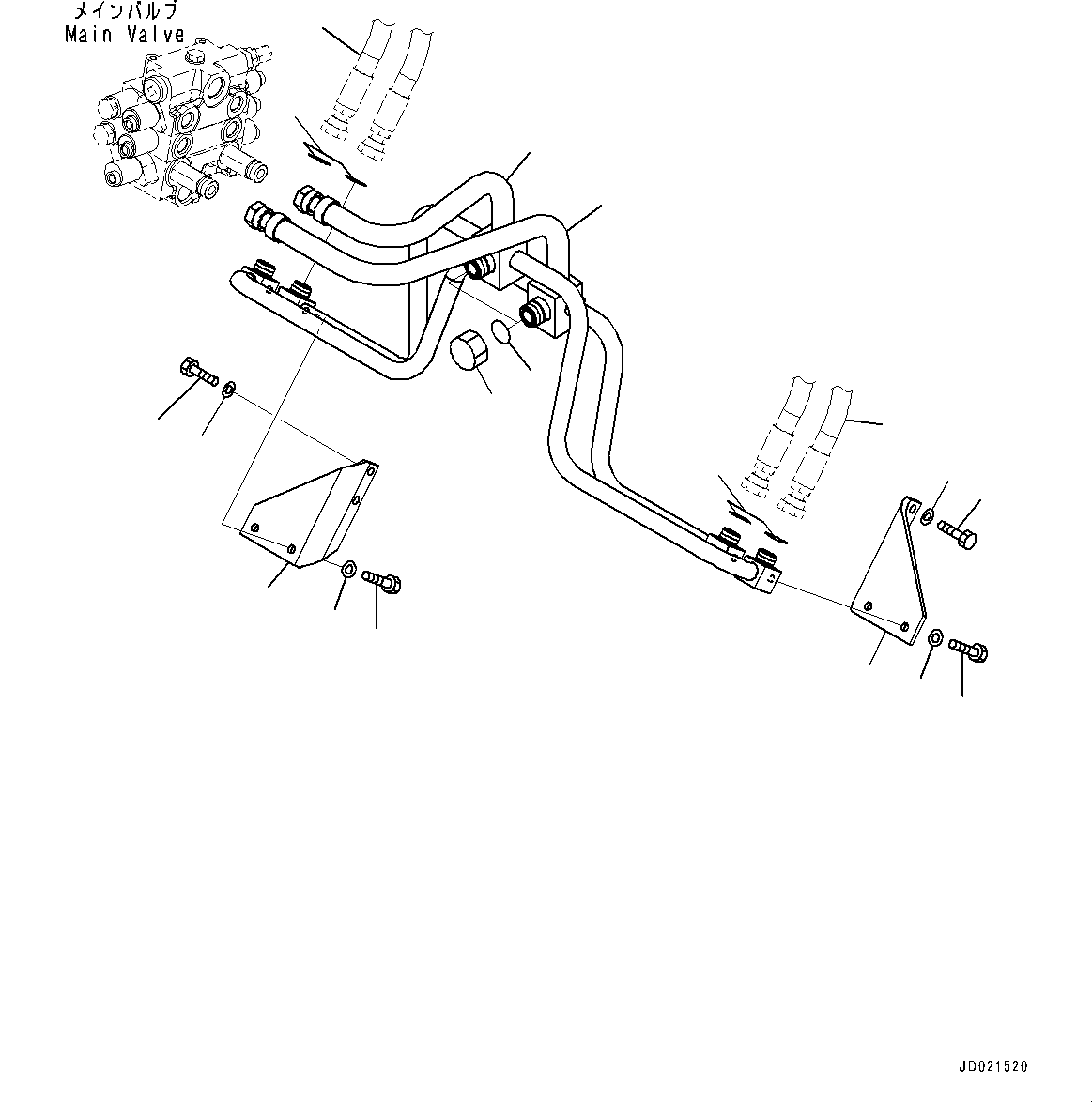 Hose(Hydraulic Piping,Lift Cylinder Piping) (02756-00611) KOMATSU