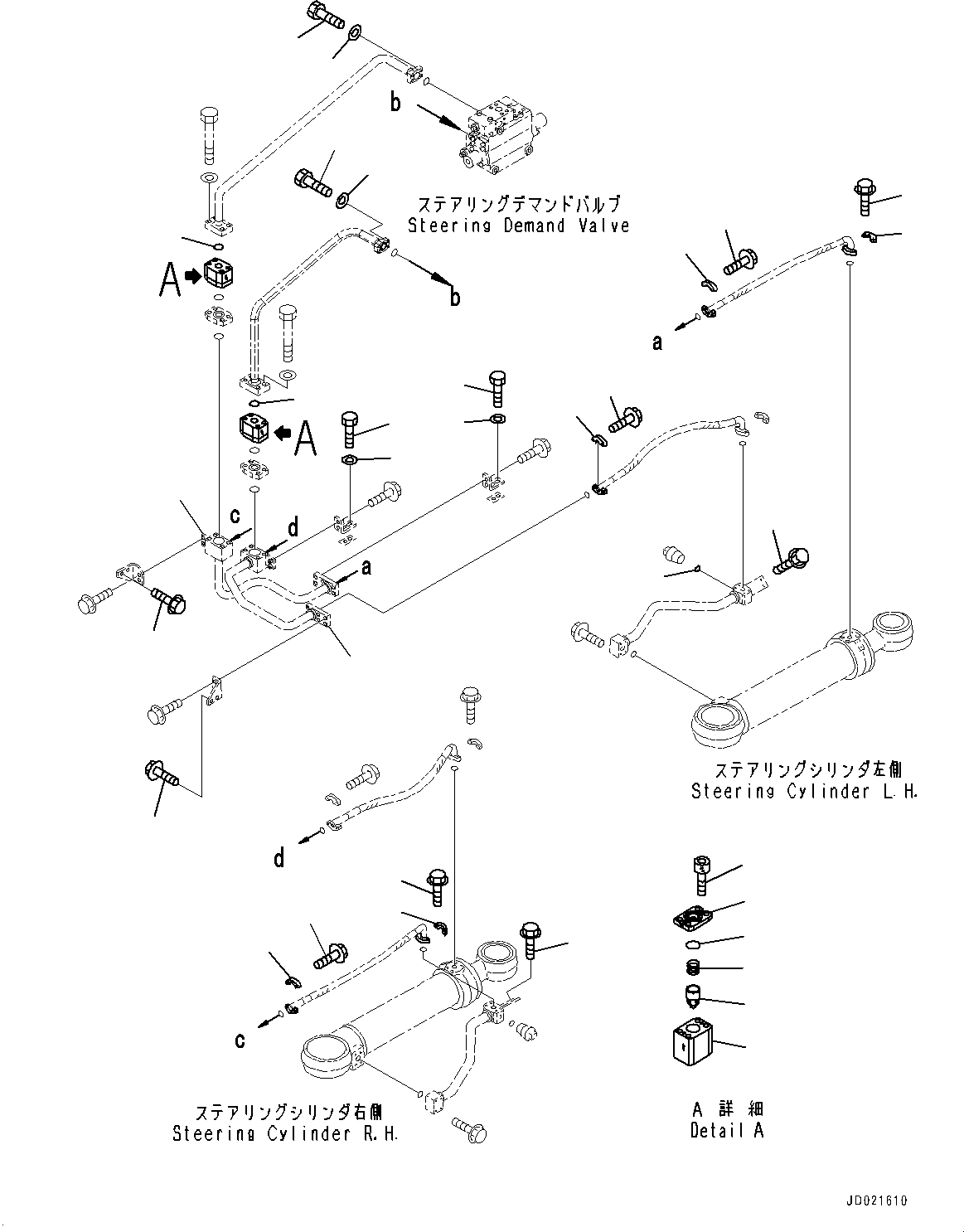 Tube(Steering Hydraulic Piping,Steering Cylinder Related Parts) (427-62-12224) KOMATSU