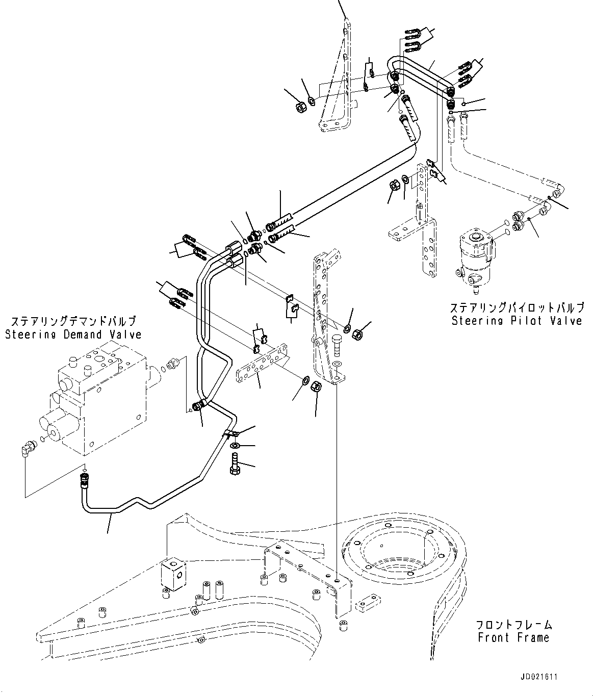 Bracket(Hydraulic Piping,PPC Valve Piping, Front,With Active Working System) (427-S33-3350) KOMATSU