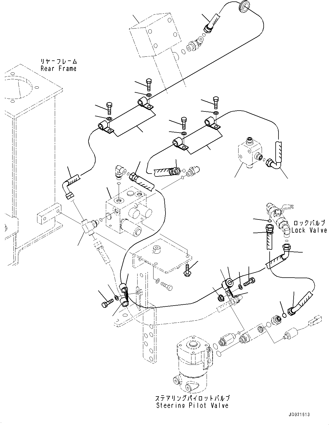 Valve Assembly,EPC(Floor Support,EPC Valve Piping,With Advanced Joystick Steering System(AJSS)) (427-62-22151) KOMATSU