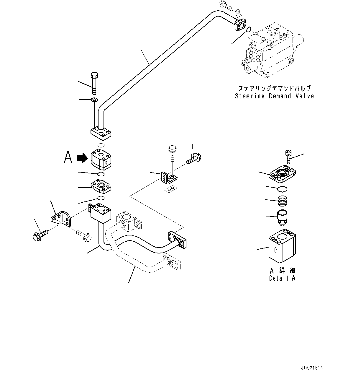 Tube(Steering Hydraulic Piping,Steering Cylinder Related Parts) (427-S33-2122) KOMATSU