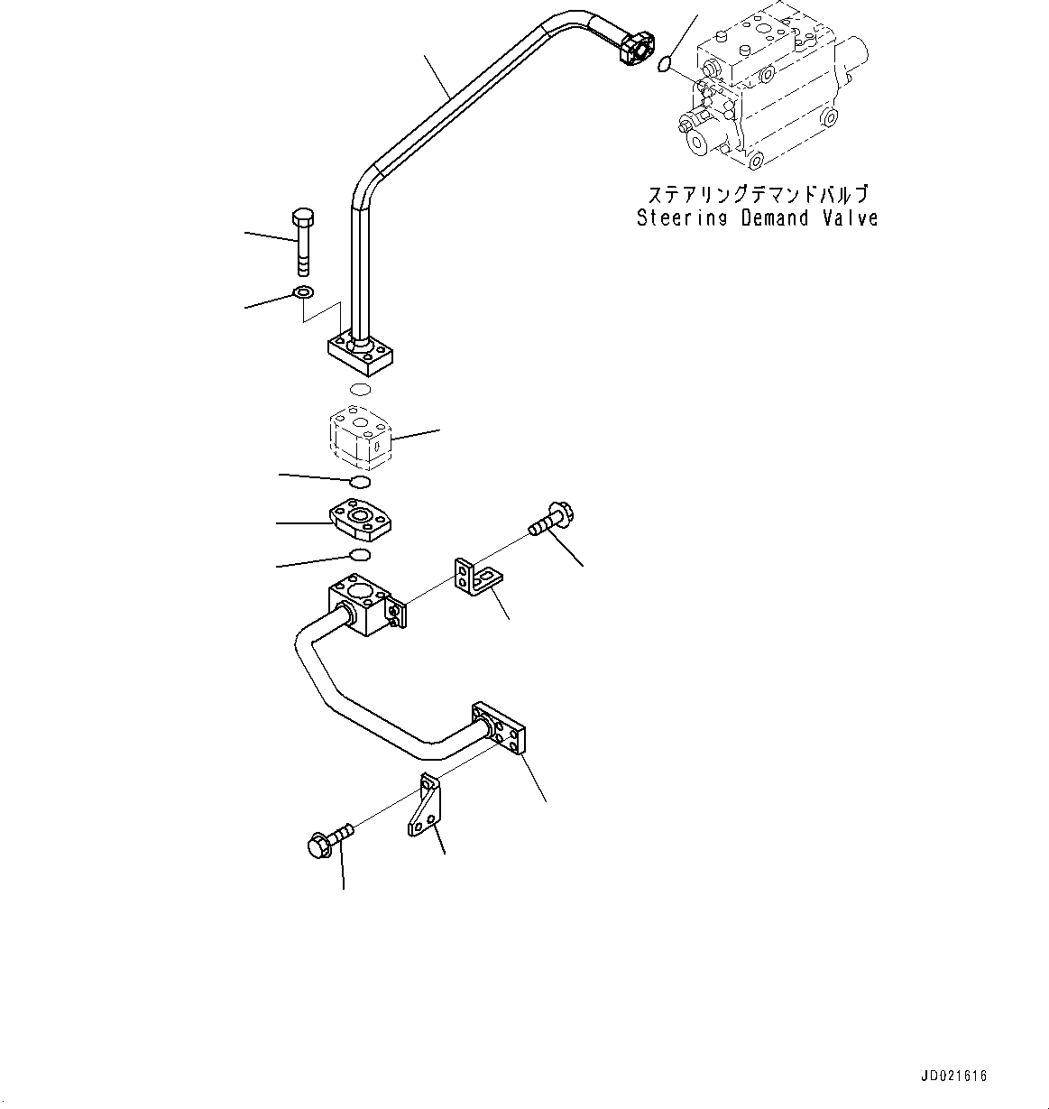 Body(Steering Hydraulic Piping,Steering Cylinder Piping) (427-62-12150) KOMATSU