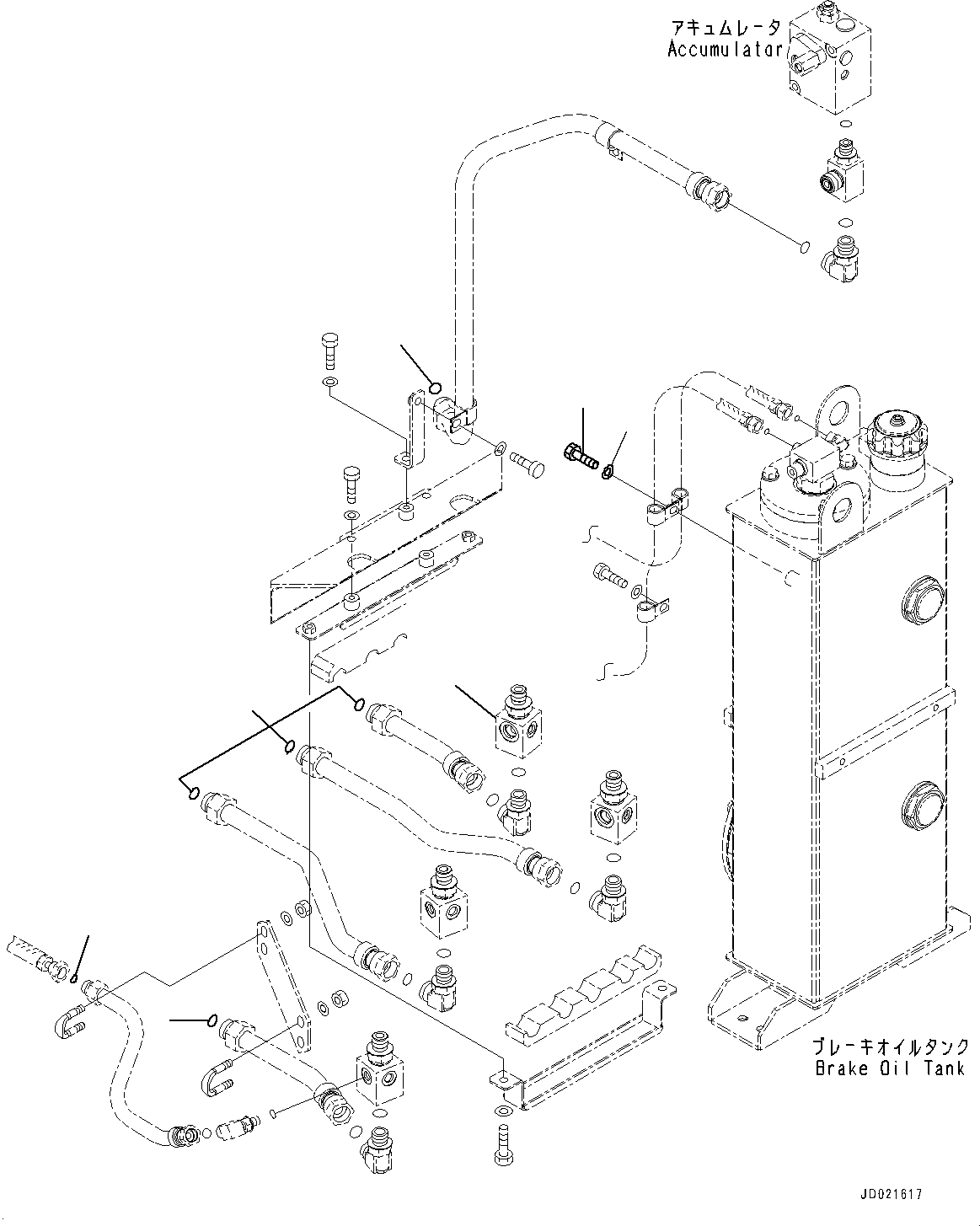 Tee(Brake Control,Accumulator Related Parts) (426-43-27450) KOMATSU