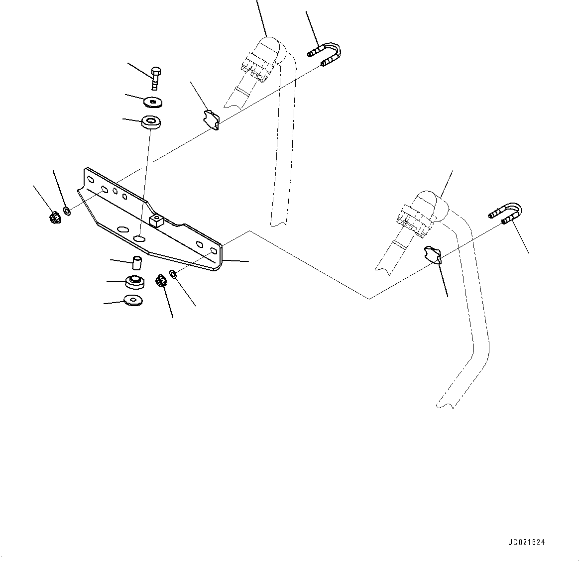 Tube,L.H.(Hydraulic Piping,Dump Cylinder Piping,With 3-Spool Control Valve) (418-T90-4214) KOMATSU