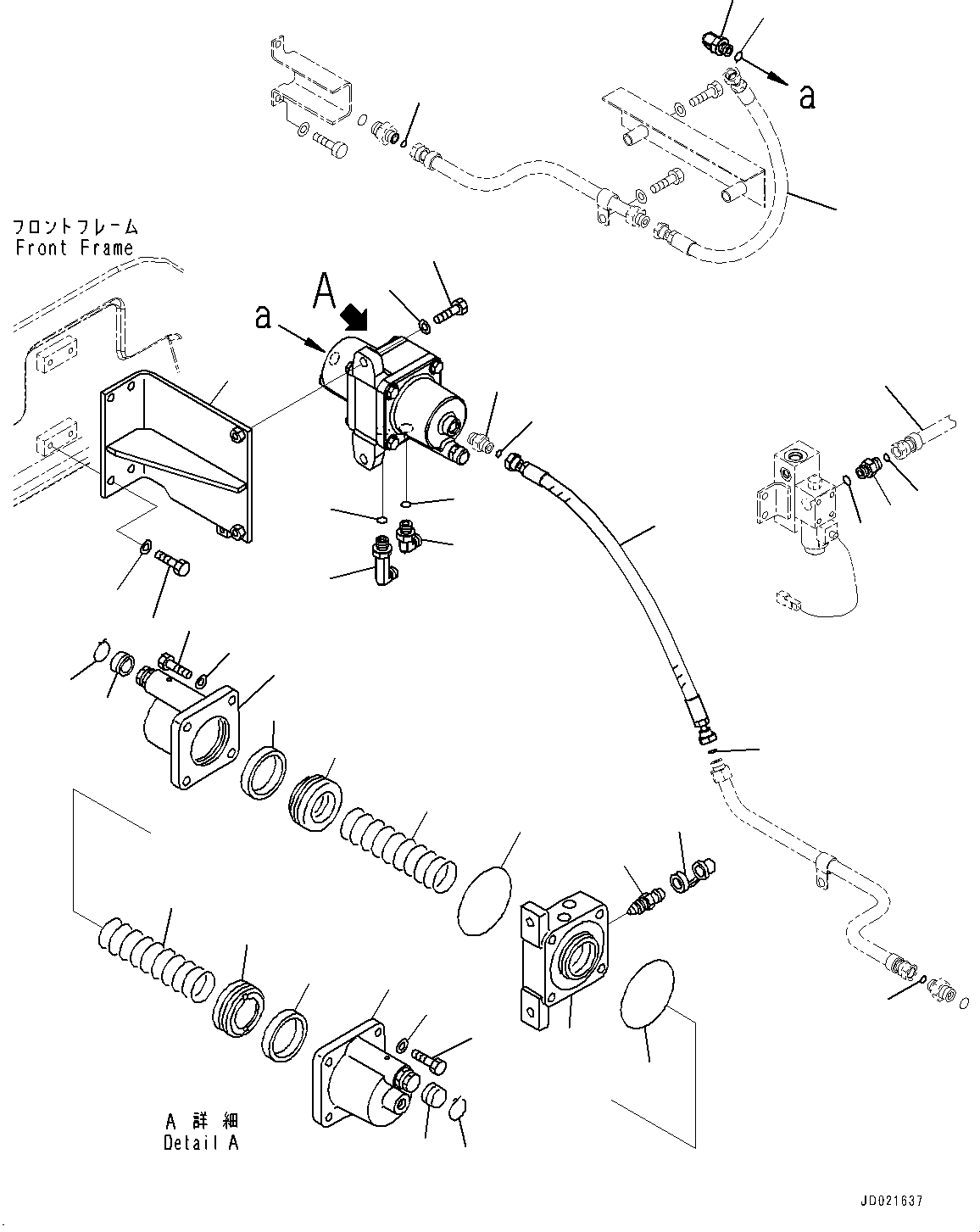 Tube(Brake Piping,Parking Brake Piping,With Brake Oil Cooling System) (427-43-28791) KOMATSU