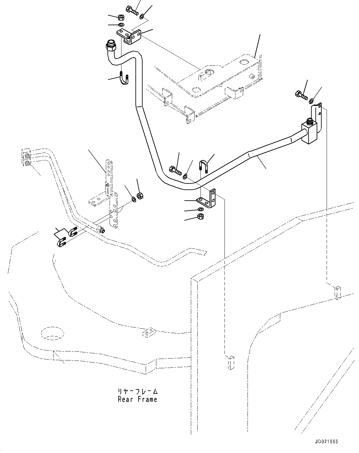 Bracket(Brake Piping,Parking Brake Piping,With Advanced Joystick Steering System(AJSS)) (427-43-28860) KOMATSU