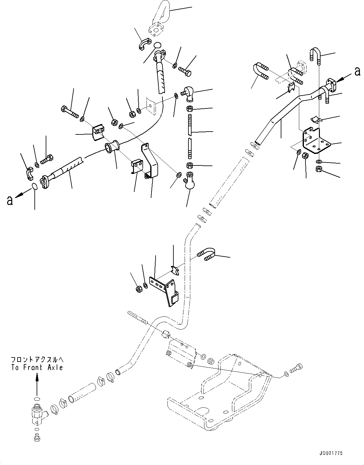 Tube(Brake Piping,Front Axle Piping) (427-S05-3542) KOMATSU
