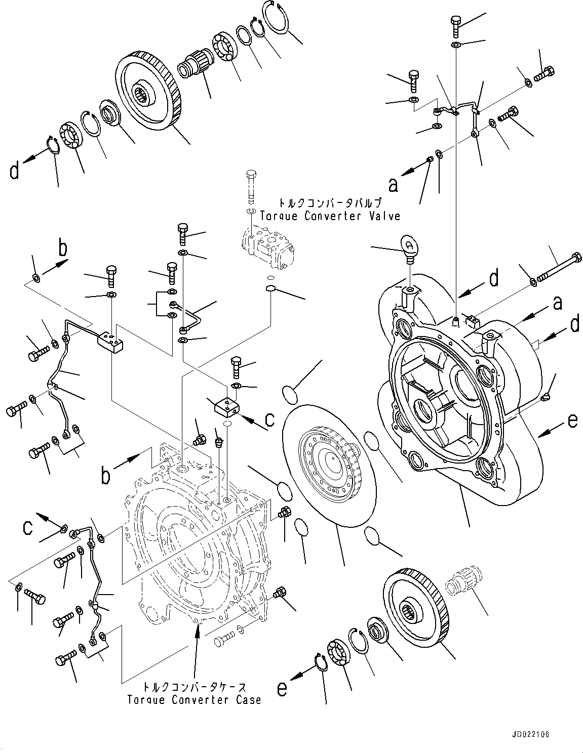 Shaft(Torque Converter and Transmission,Torque Converter Valve) (711-56-34462) KOMATSU