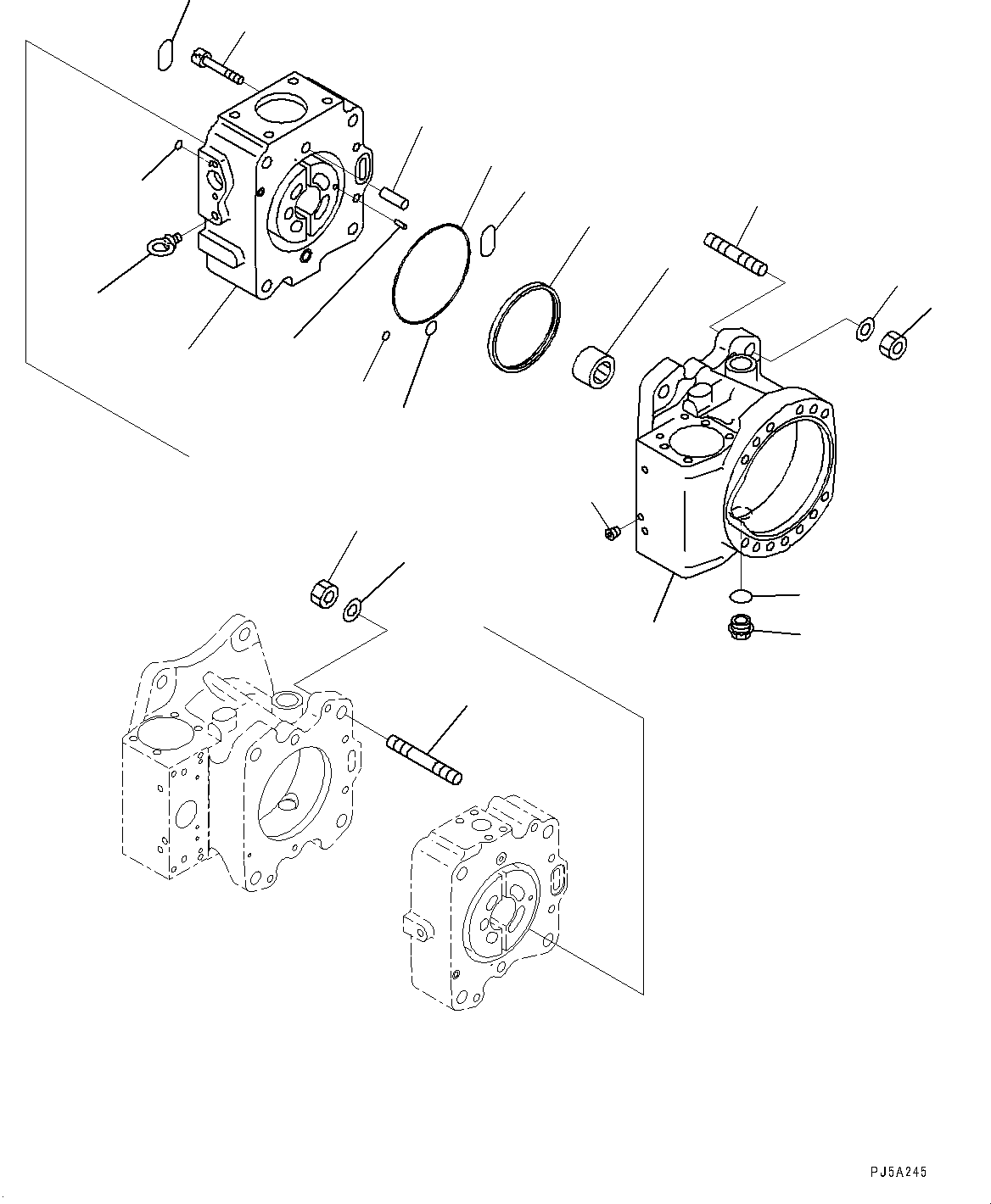 Case Assembly, Rear (708-2L-05520) KOMATSU