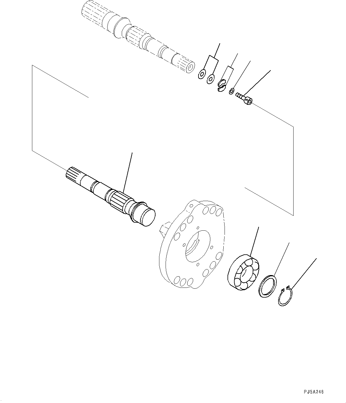 Shaft, Rear (708-2L-22460) KOMATSU