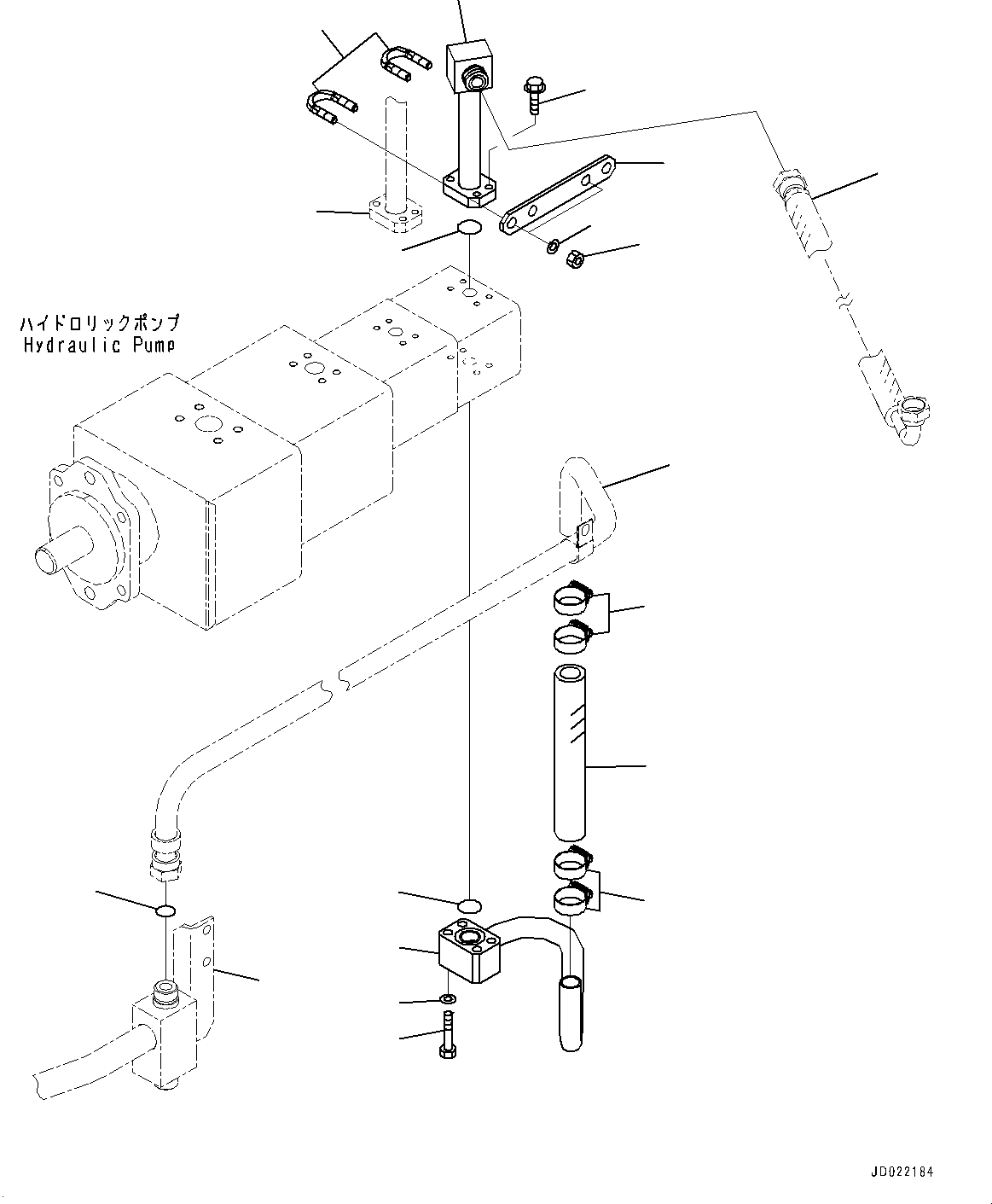 Hose, Face Seal Type,Charge(Brake Piping,Rear Brake Piping,With Brake Oil Cooling System,Inline Filter) (02754-006A3) KOMATSU