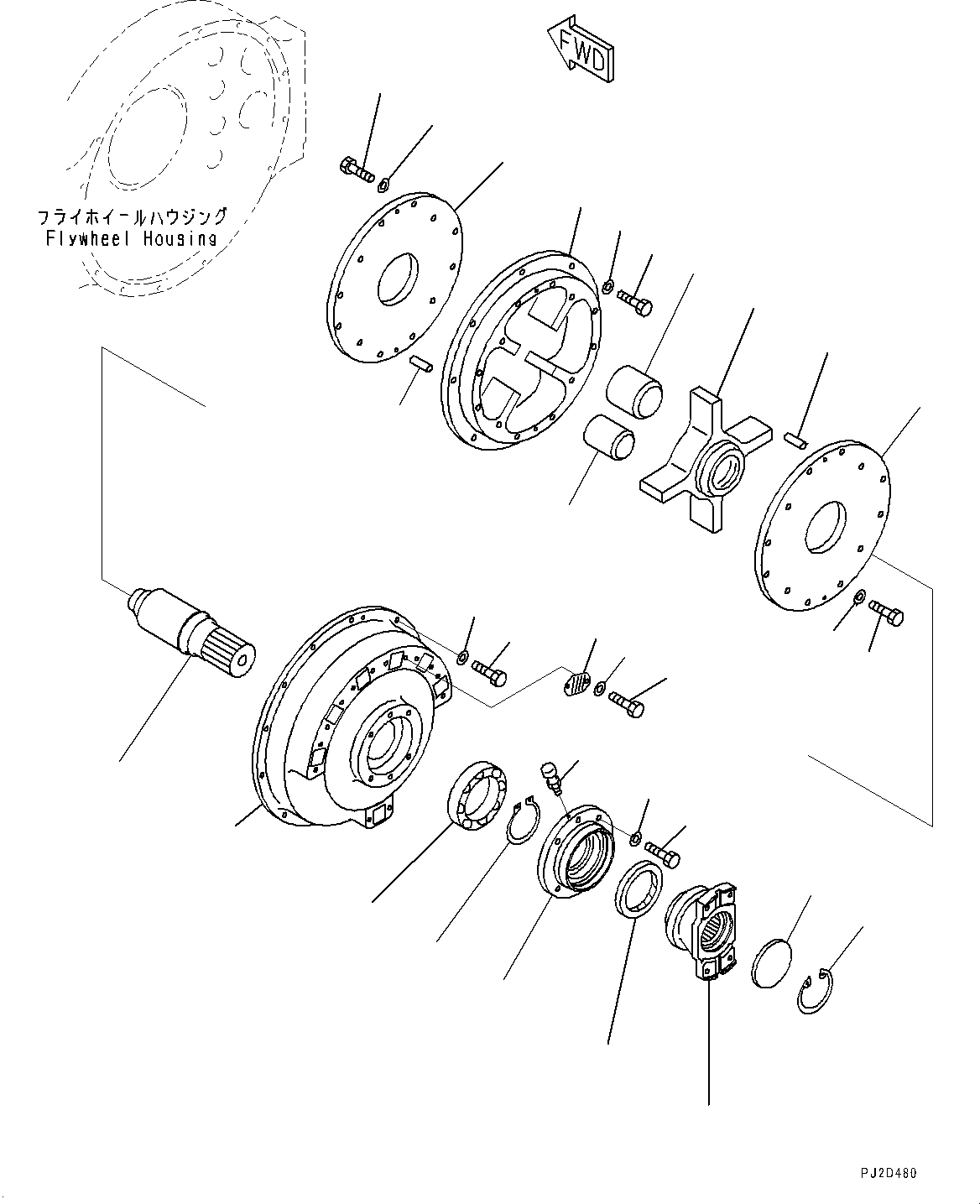 Крышка 56B-01-12931 KOMATSU