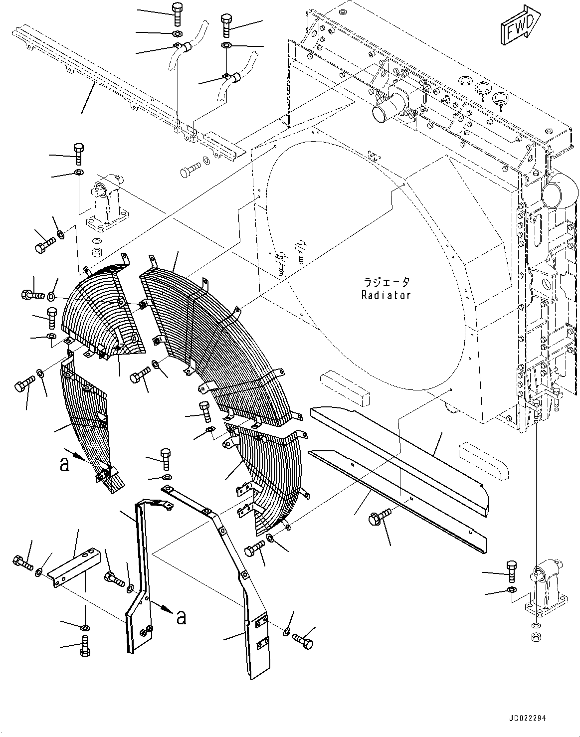 Bracket(Radiator,Baffle) (569-03-88612) KOMATSU