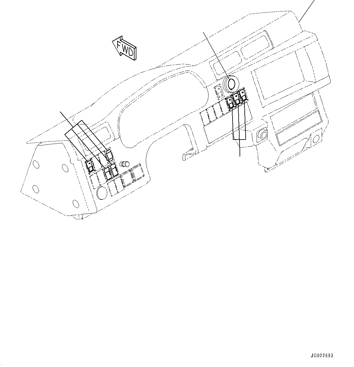 Cover Assembly(Cab,Dashboard Cover,With Color Rearview Monitor) (561-54-85700) KOMATSU