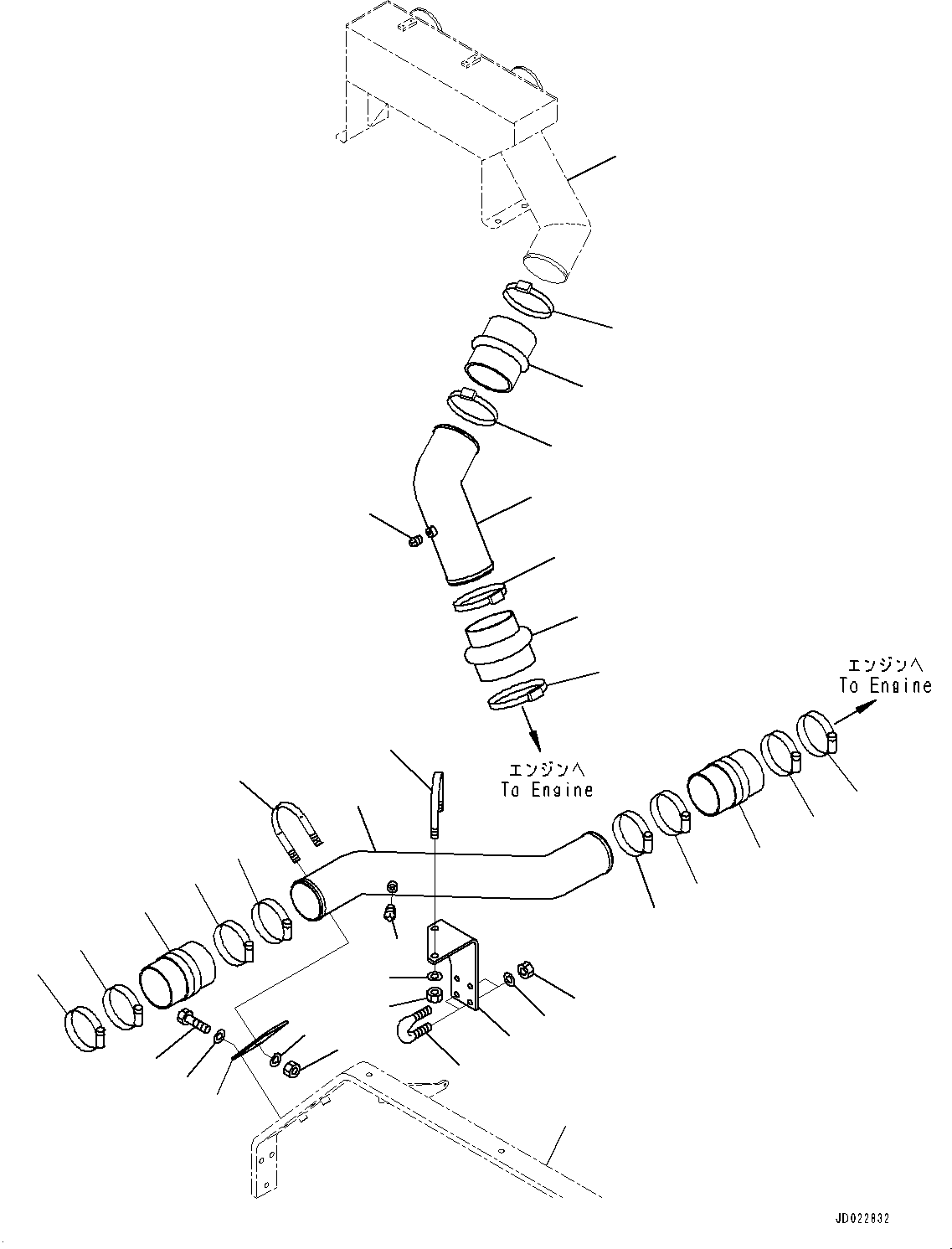 Tube(Platform Group,Air Intake Piping) (566-02-85111) KOMATSU