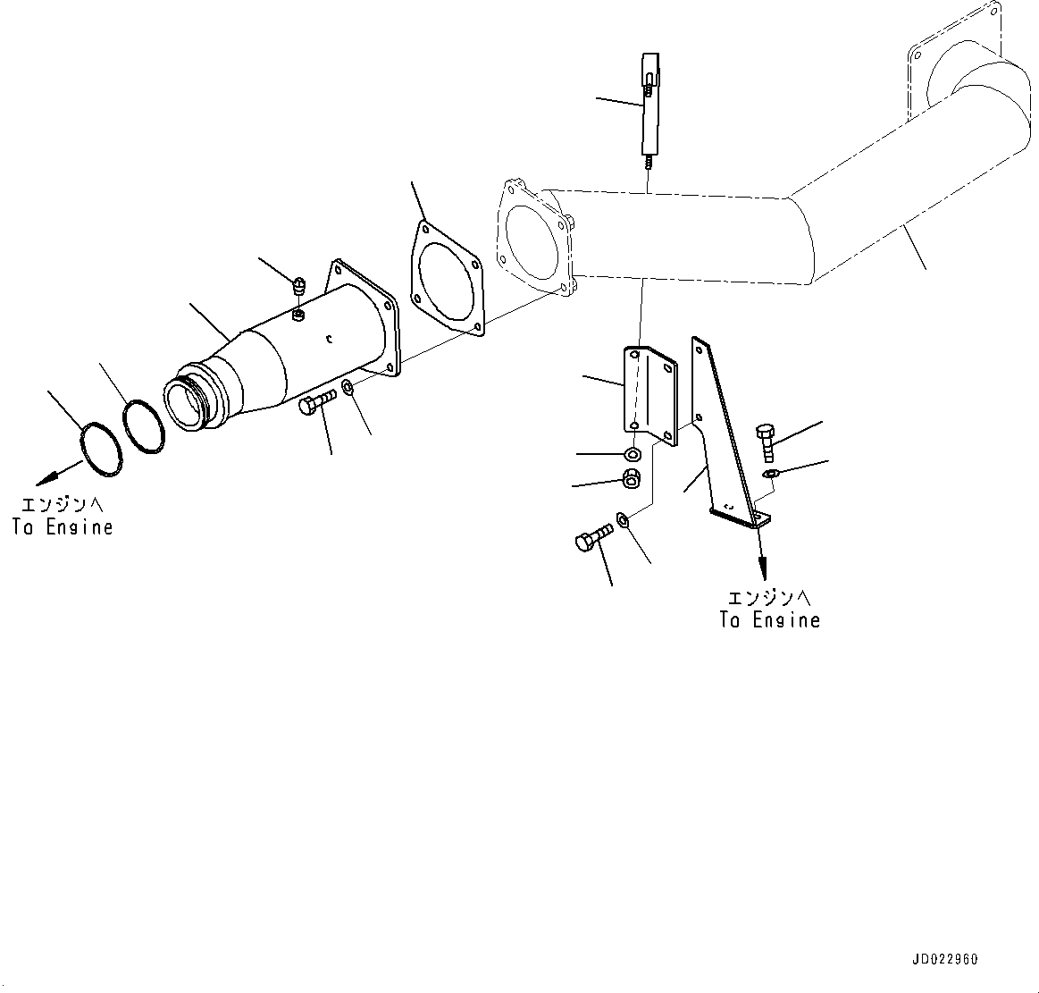 Tube(Rear Support,Exhaust Piping,With Body Heating) (566-02-8A131) KOMATSU