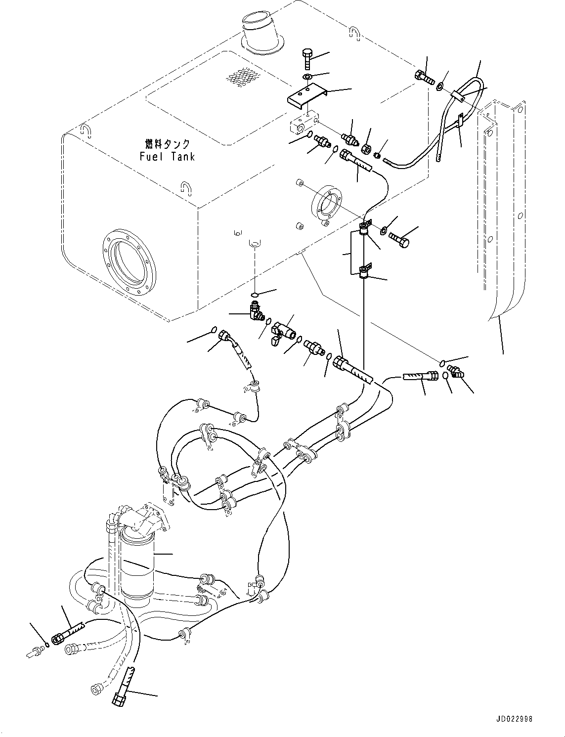 Head(Fuel Piping,Fuel Filter) (6261-71-6430) KOMATSU