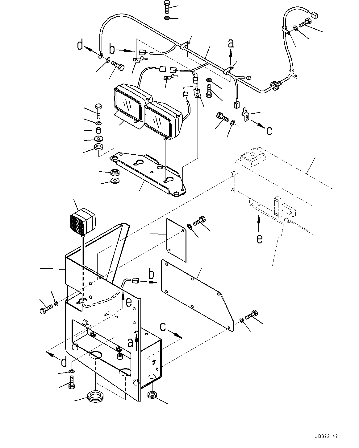 Support,R.H.(Front Support,R.H.) (566-54-8A391) KOMATSU