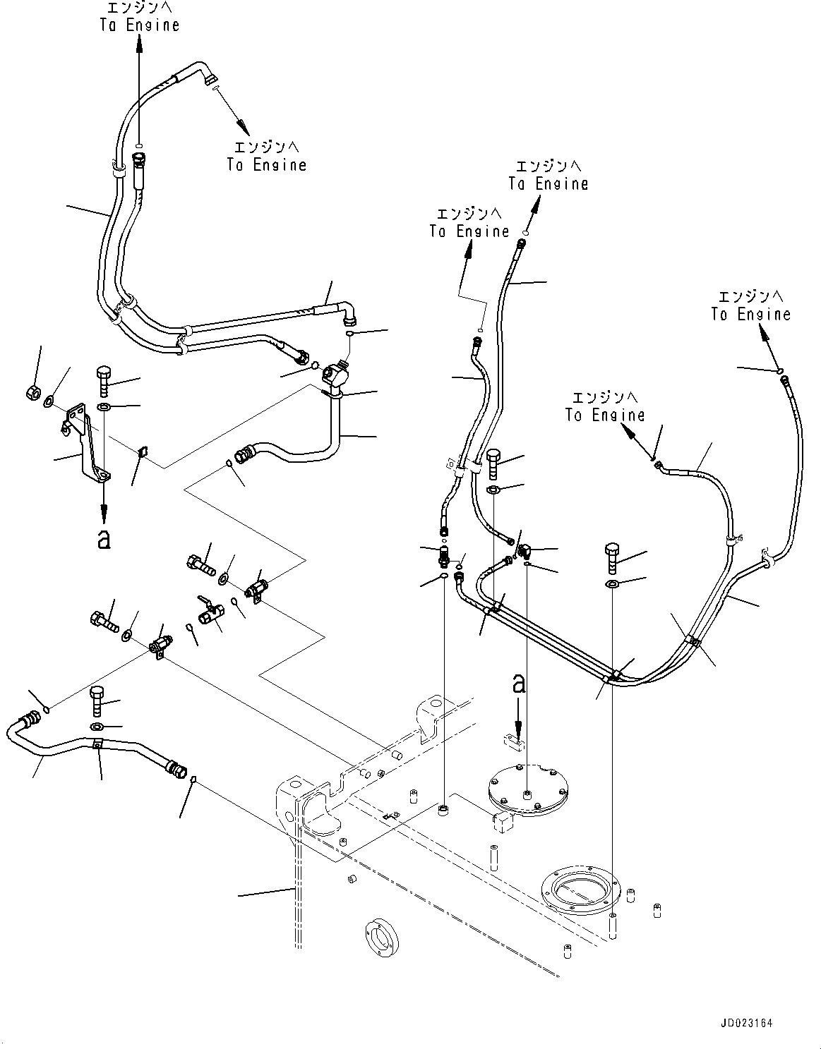 Шланг с торцевым уплотнением 02764-G0322 KOMATSU