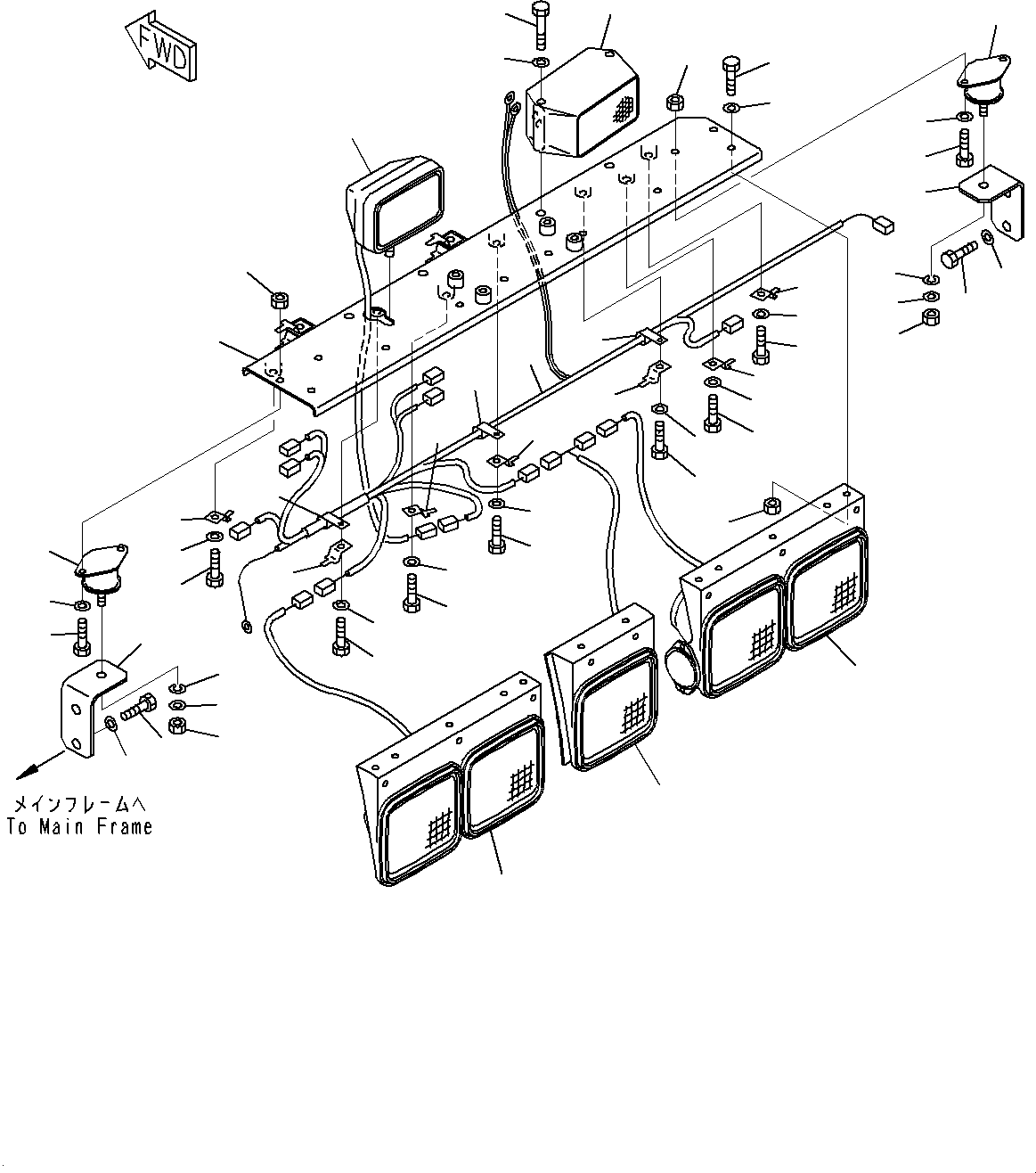 Lamp Assembly, Working, Machine Model 566-06-84202 KOMATSU