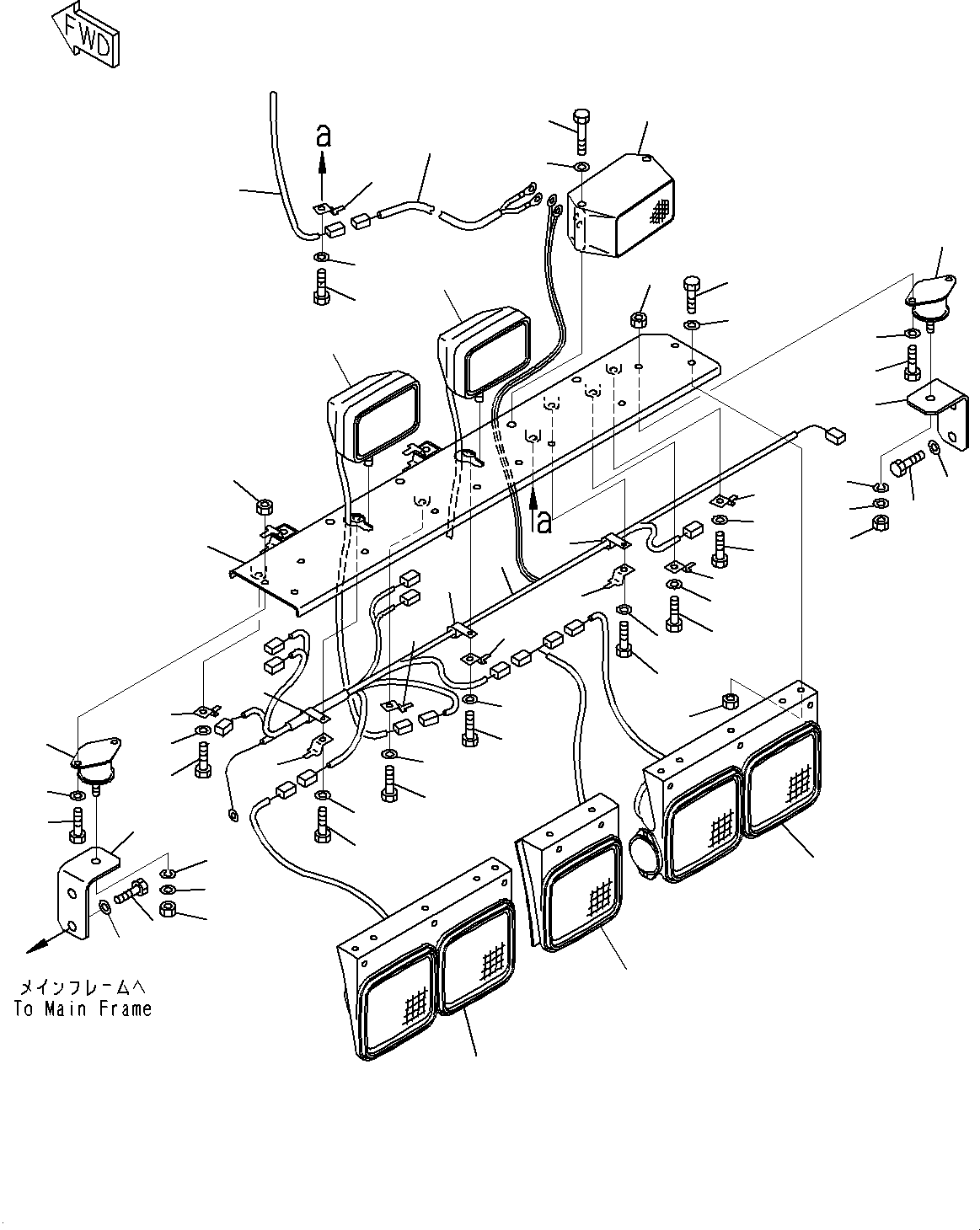 Lamp Assembly, Working, Machine Model 566-06-84602 KOMATSU