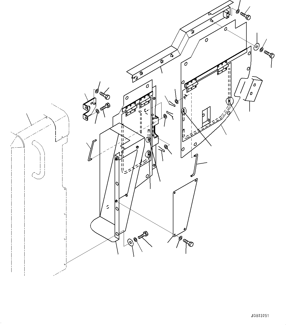 Guard(Radiator Guard,With Radiator Shutter) (566-84-8A822) KOMATSU
