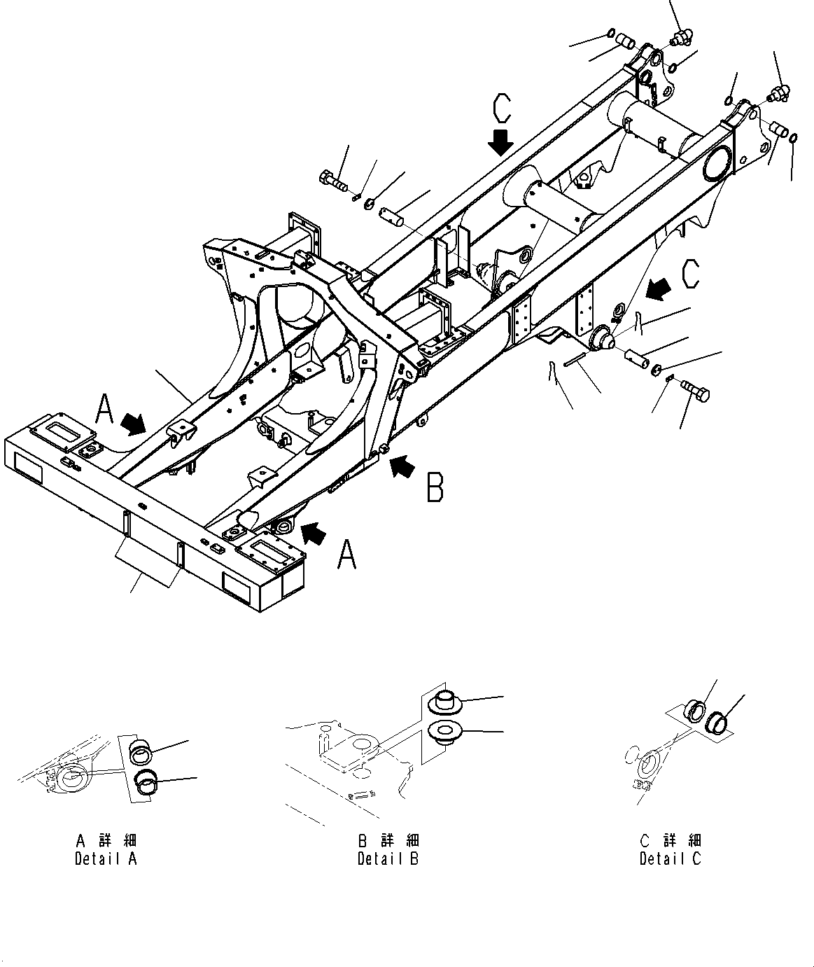 Frame Assembly, For Tire Stopper 566-46-8X200 KOMATSU