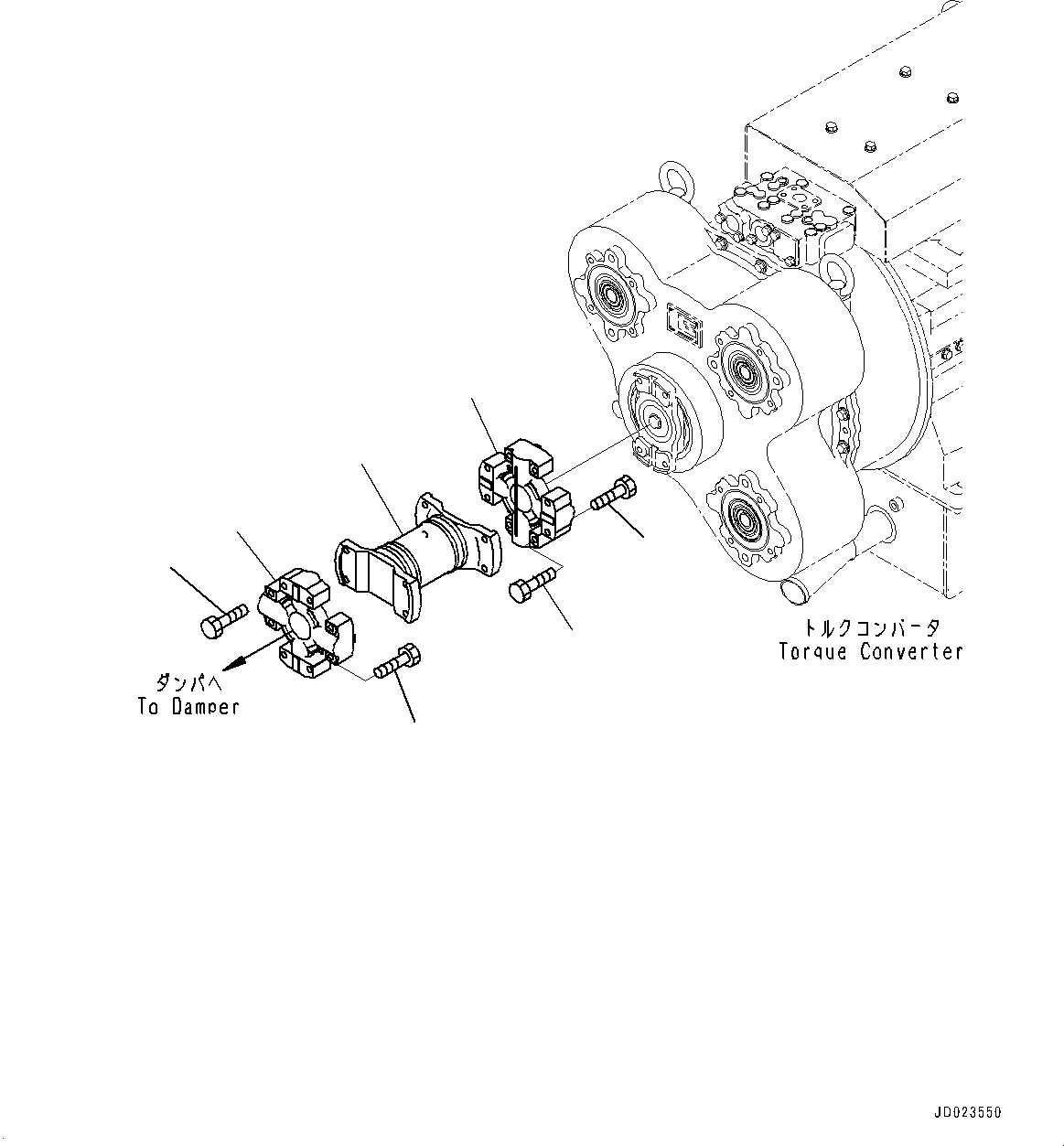 Yoke and Shaft 566-20-71201 KOMATSU