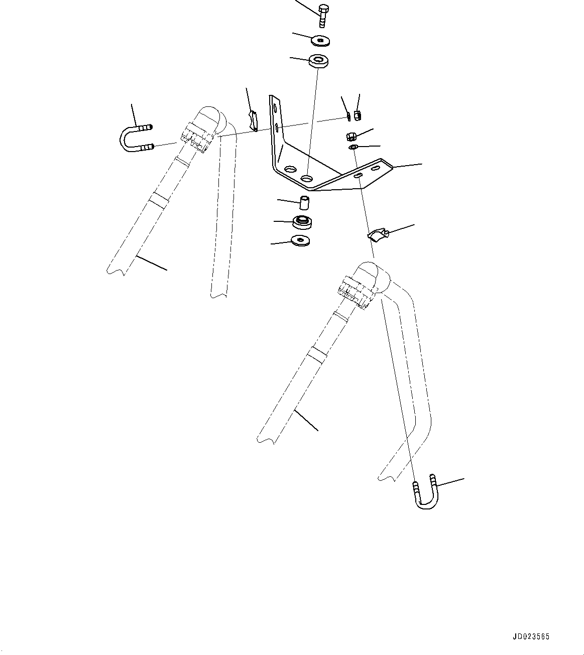 Hose(Hydraulic Piping,Dump Cylinder Piping,With 3-Spool Control Valve) (418-U77-4540) KOMATSU