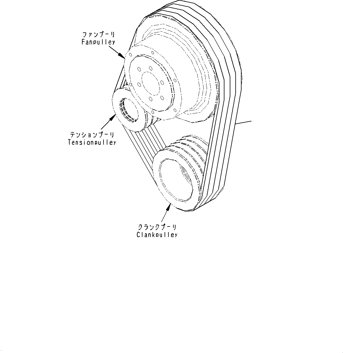 V-belt, 1830mm 6245-61-3460 KOMATSU