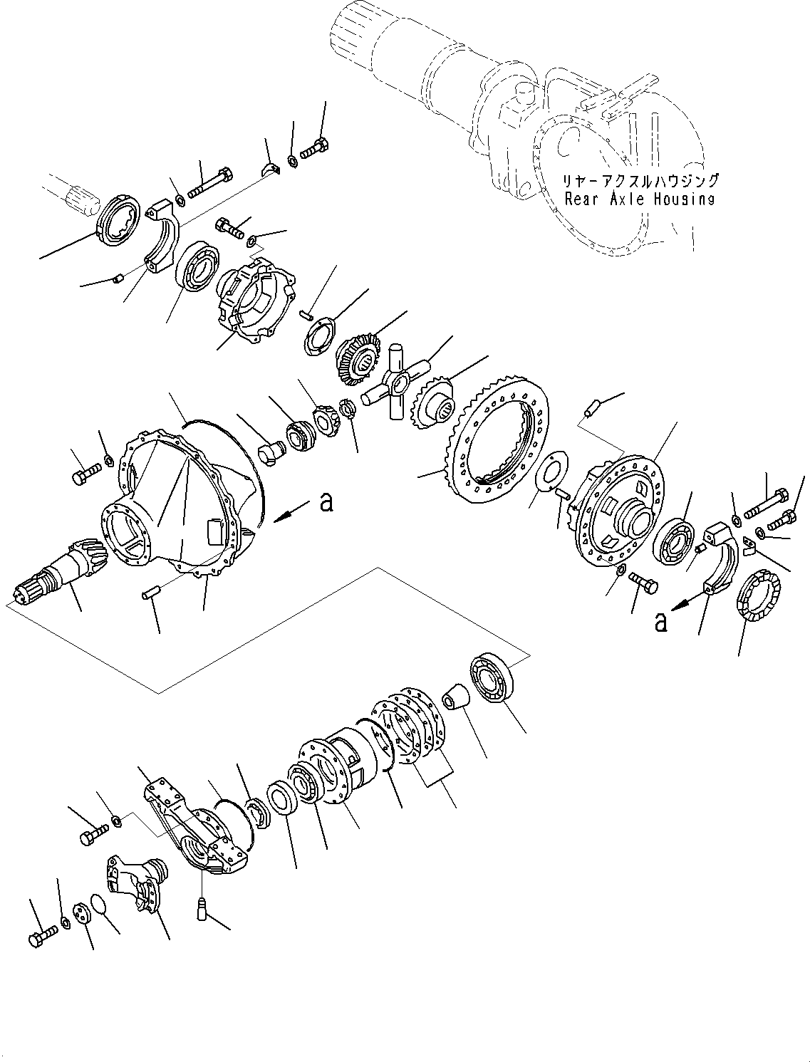 Axle Assembly, Machine Model,ASR,Drawbar hook 566-22-80211 KOMATSU