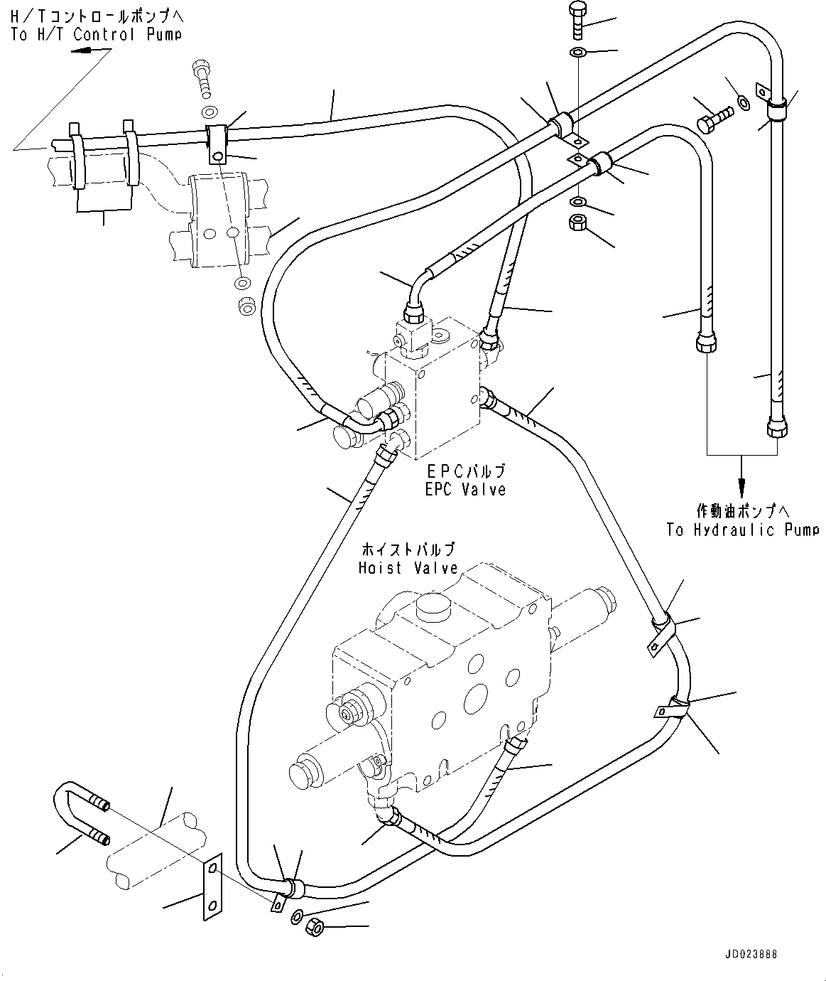 Hose, Flange Type(Hydraulic Tank,Hydraulic Oil Piping) (07097-01012) KOMATSU