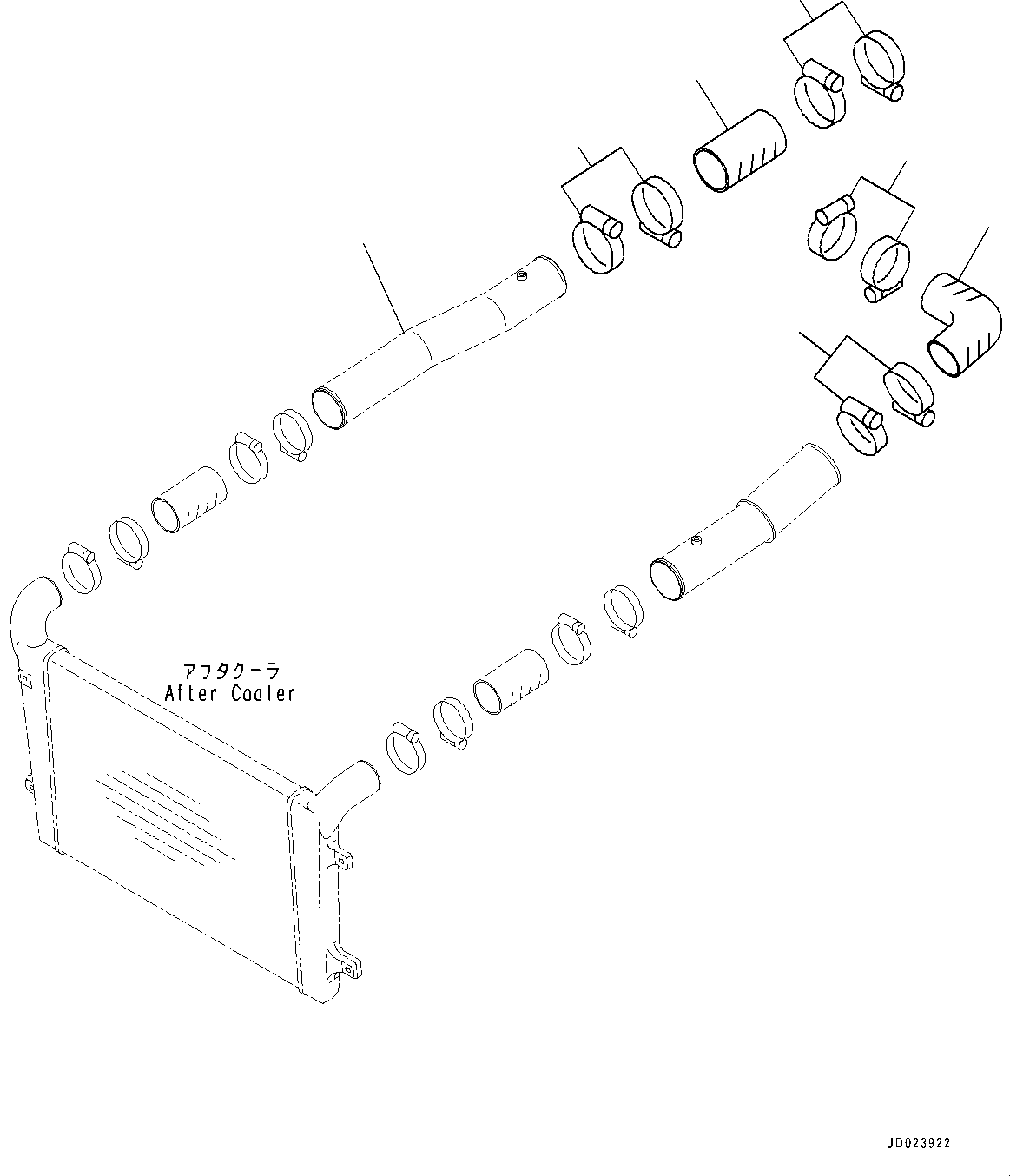 Tube(Air Intake Piping) (56B-02-22220) KOMATSU
