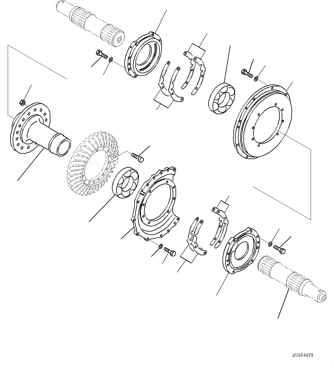 Shaft(Power Train,Steering Clutch and Steering Brake) (198-22-22351) KOMATSU