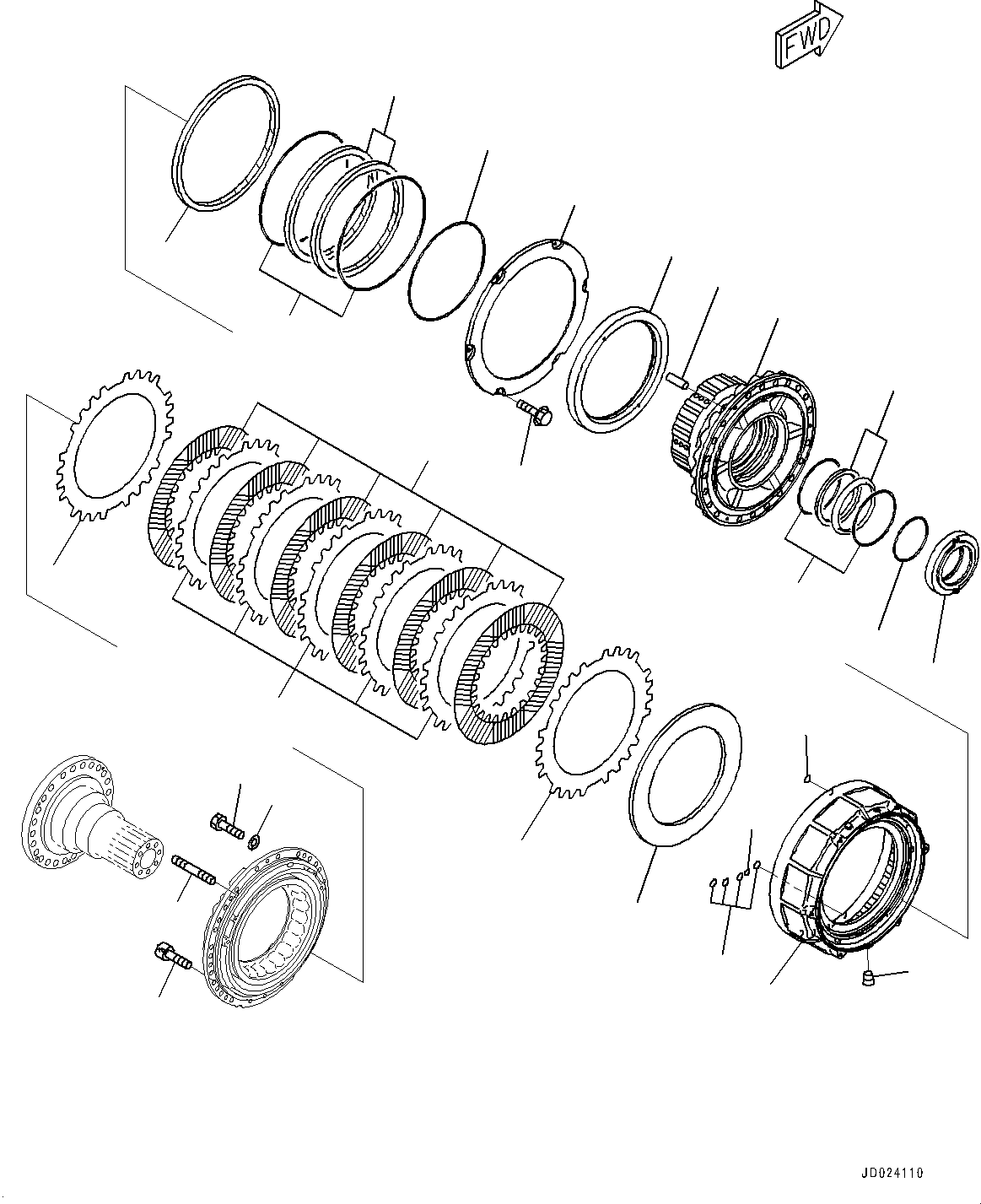 Final Drive Assembly, R.H. 56C-27-24056 KOMATSU