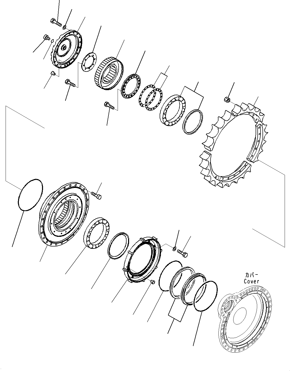 Бортовой редуктор в сборе 198-27-00661 KOMATSU