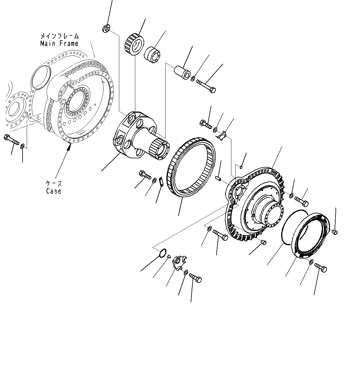 Бортовой редуктор в сборе 198-27-00733 KOMATSU