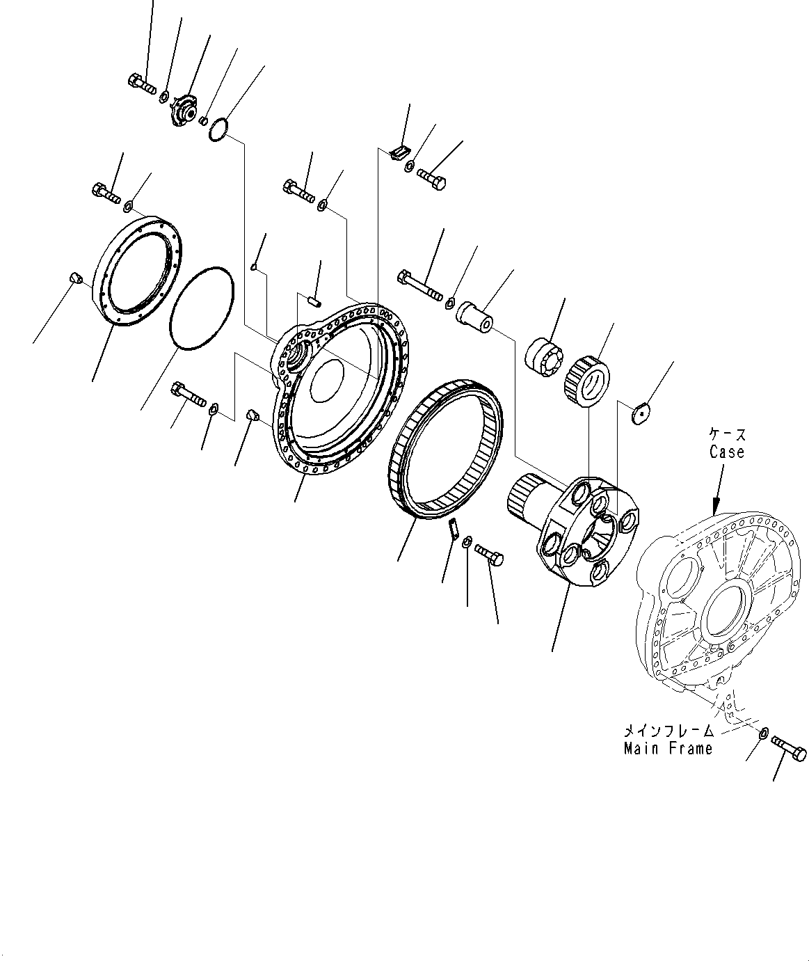 Бортовой редуктор в сборе 198-27-00743 KOMATSU