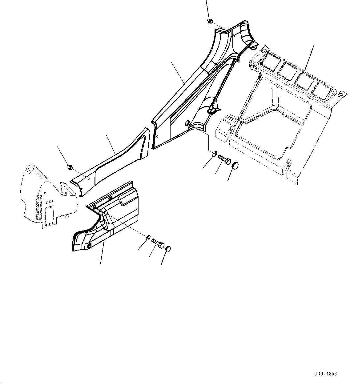 Cover Assembly(Operator's Seat Rear Cover,Rear Cover) (20Y-54-65250) KOMATSU