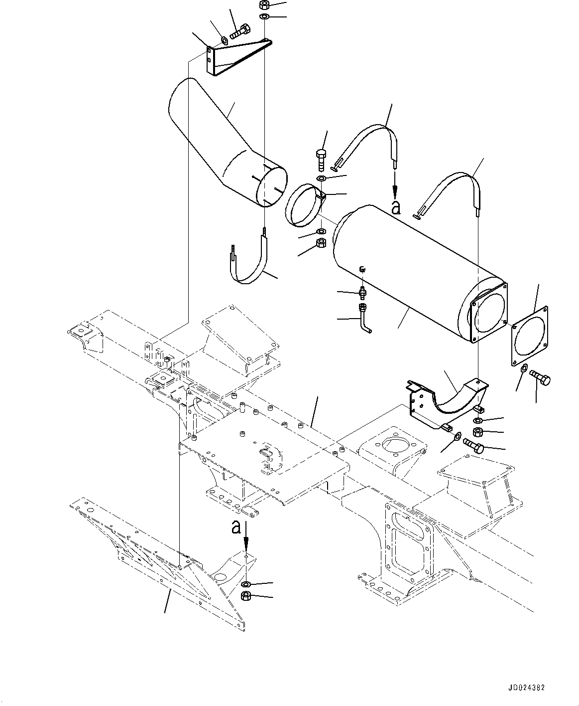 Fender(Fender,Side Working Lamp,Muffler) (566-89-8F410) KOMATSU