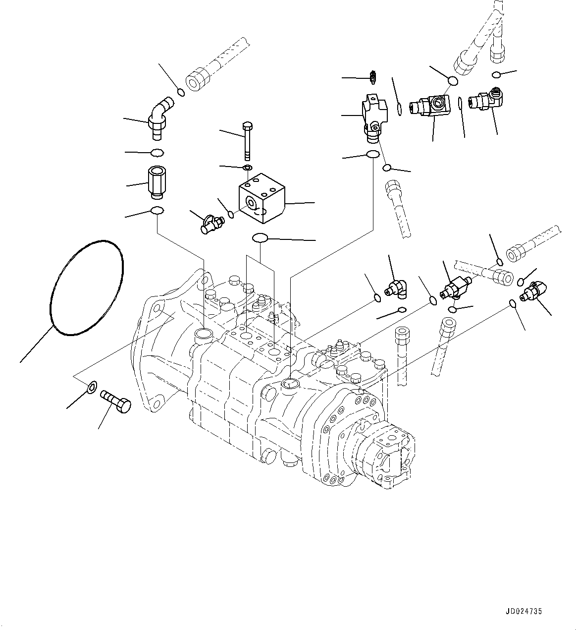 Ниппель в сборе 209-62-61311 KOMATSU