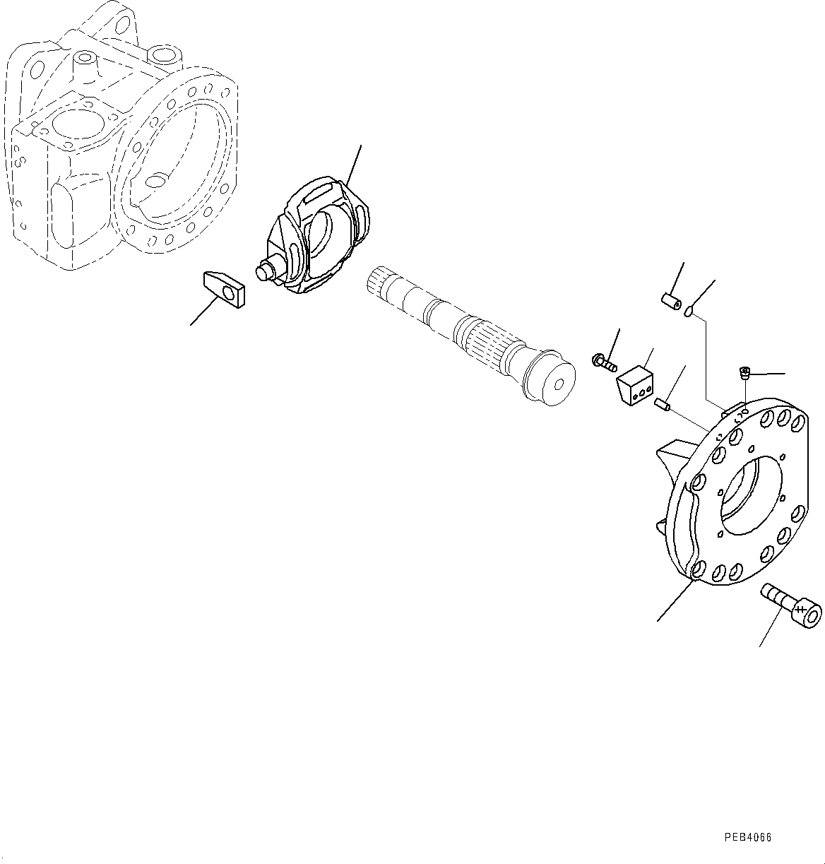 Cradle Assembly, Rear (708-2H-04350) KOMATSU