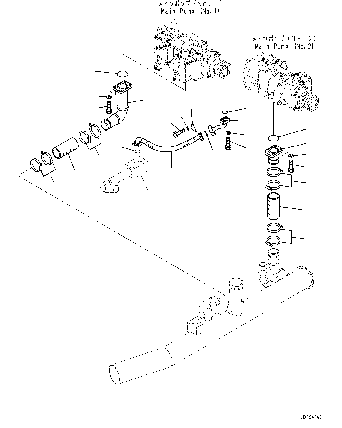 Tube(Suction Piping) (21N-62-41152) KOMATSU