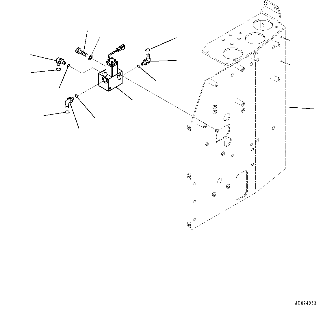 Bracket(Brake Piping,Battery Box,For EC Regulation Arrangement) (566-89-8G873) KOMATSU