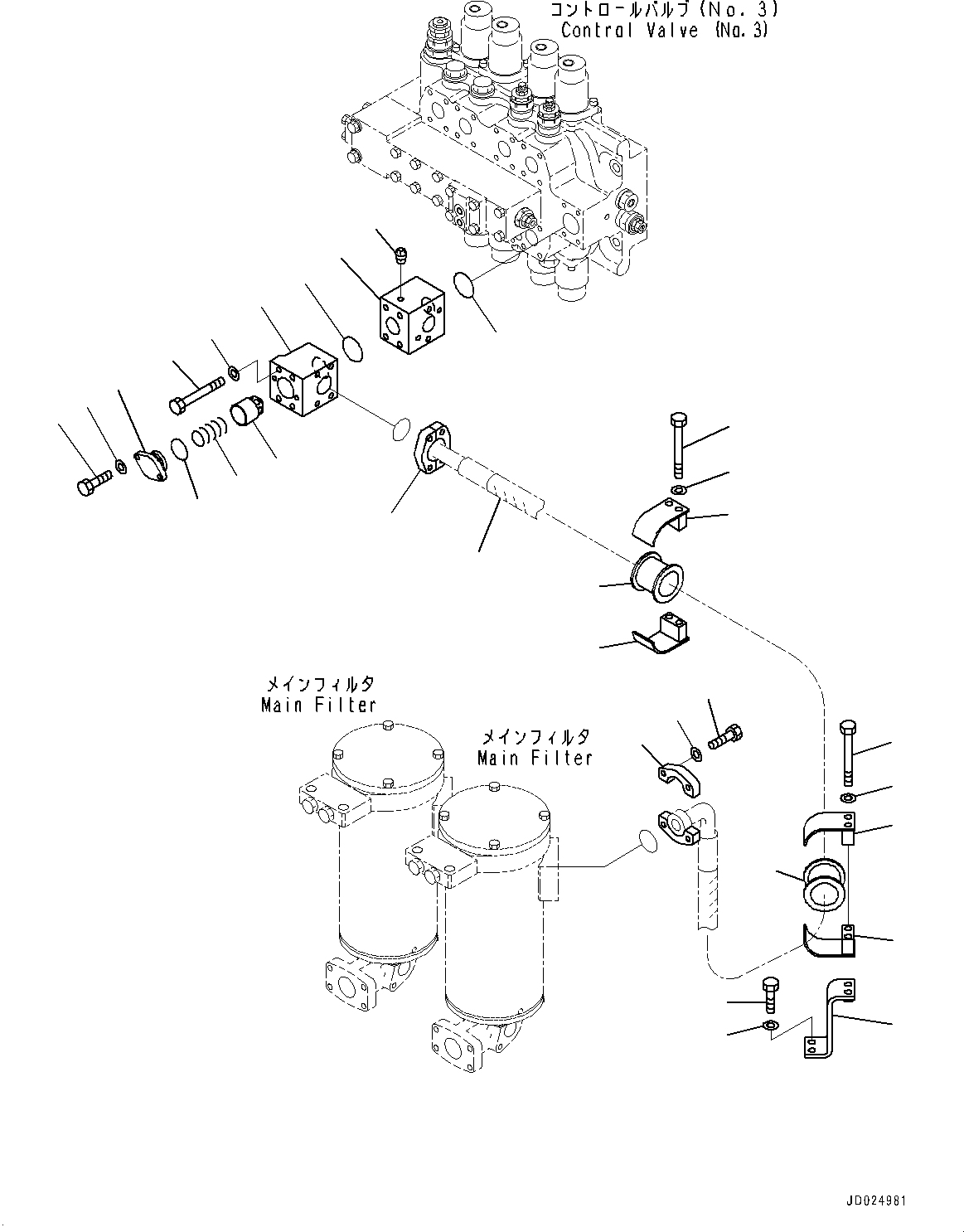 Hose, Flange Type(Return Piping,Swing Suction) (07298-02025) KOMATSU