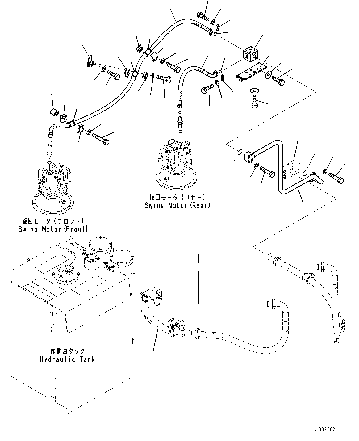 Block(Return Piping,No.3 Valve) (21N-62-37330) KOMATSU