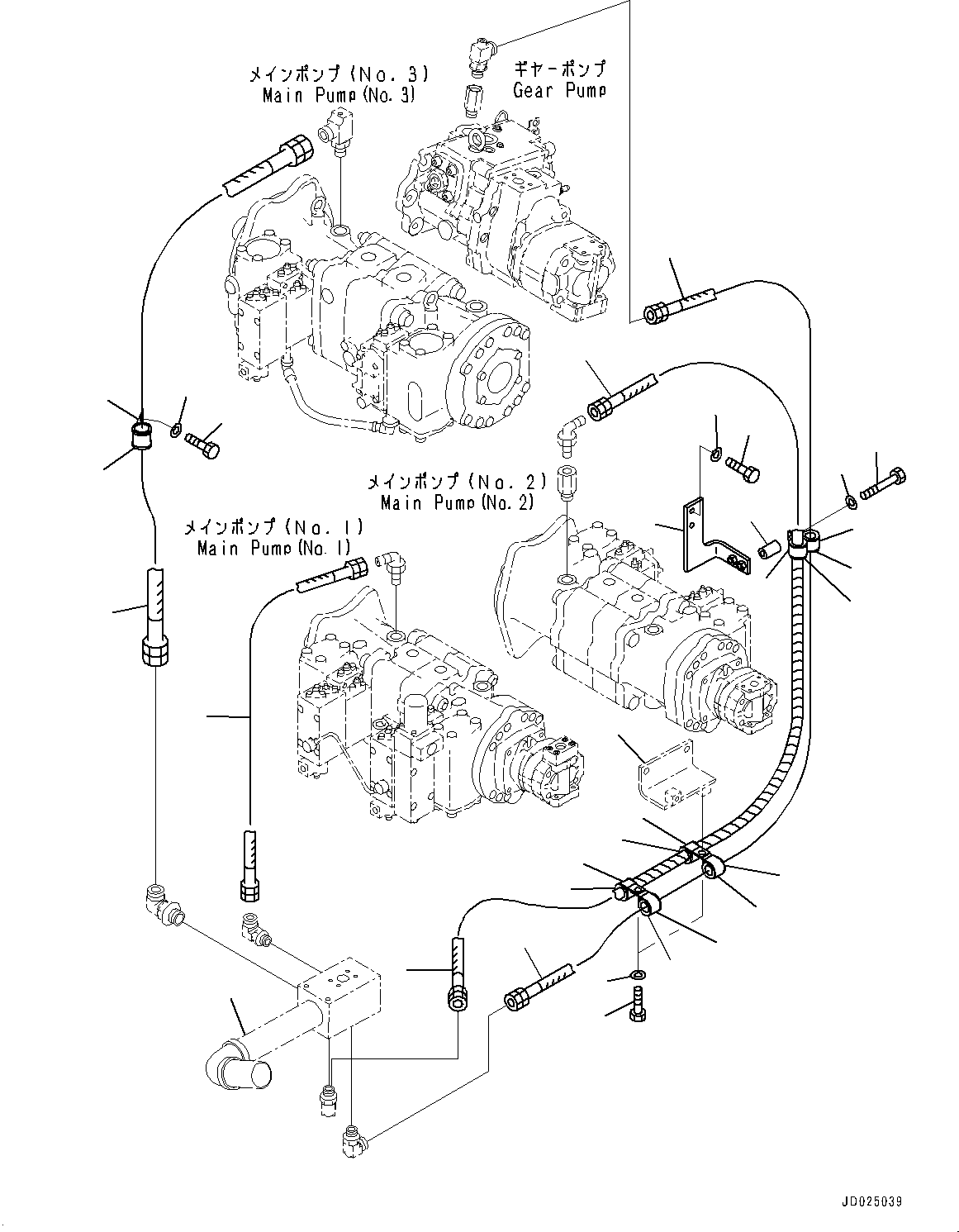 Bracket(Return Piping,Aftercooler Motor Piping) (21N-62-42340) KOMATSU