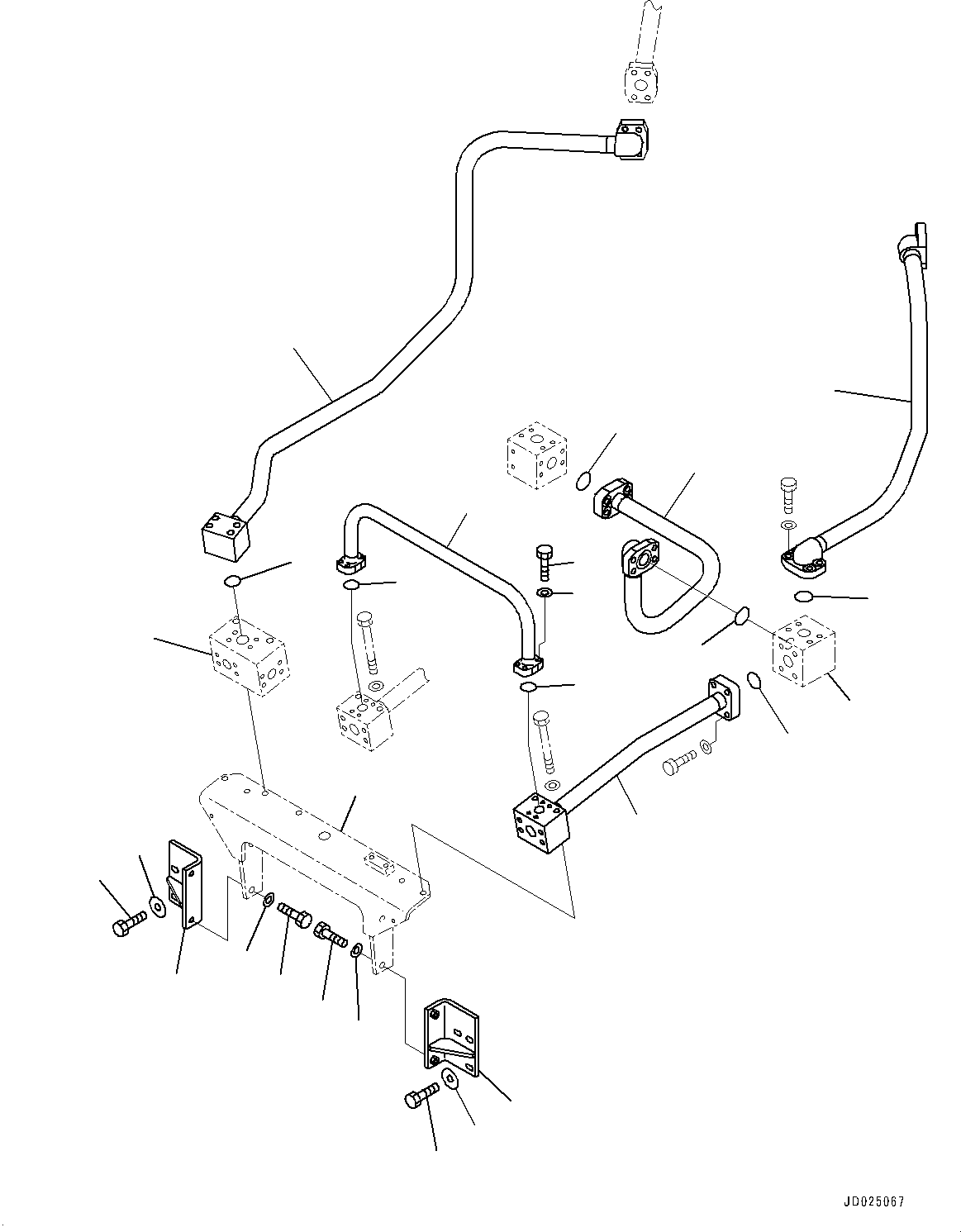 Block(Boom Piping,Boom Front Piping and No.1 Valve) (21N-60-37111) KOMATSU