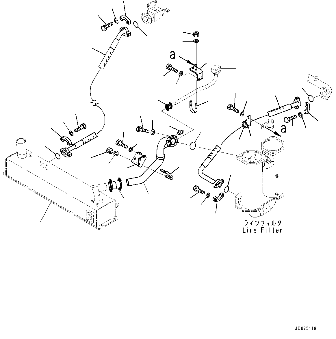 Tube(Brake Oil Cooling Piping,Valve) (56B-61-22480) KOMATSU
